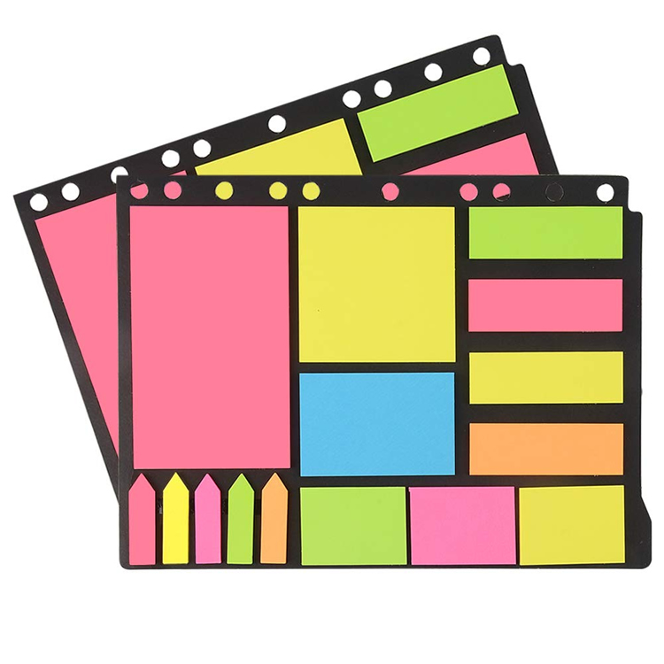 Farve Sticky Notes Set til Office Memo Pads Sticky Notes Papirvarer