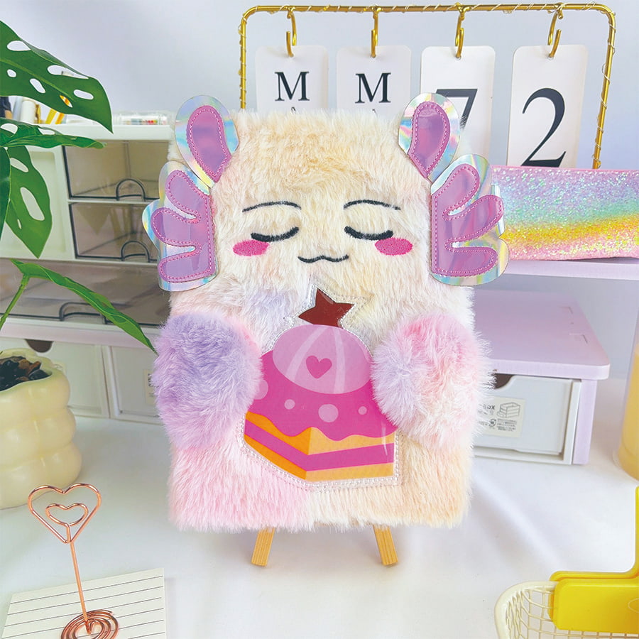 A5 sød monsterdagbog i plys