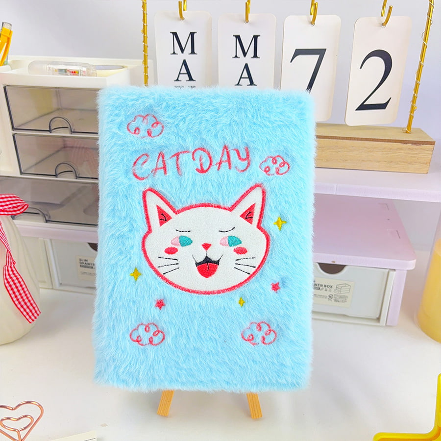 A5 Cute Cat Day Diary Plys notesbog A5 Cute Cat Day Diary Plys notesbog