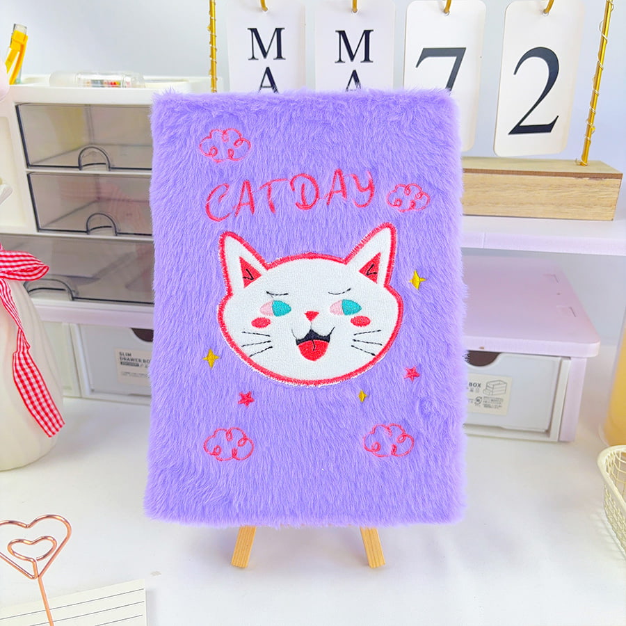A5 Cute Cat Day Diary Plys notesbog