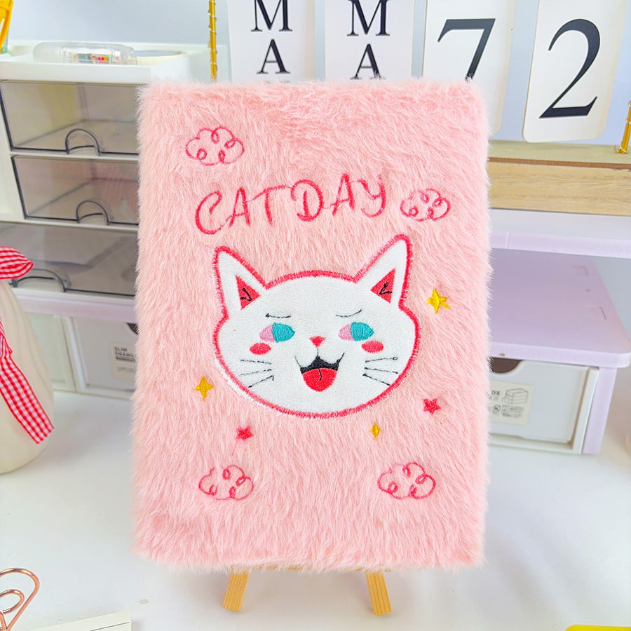 A5 Cute Cat Day Diary Plys notesbog